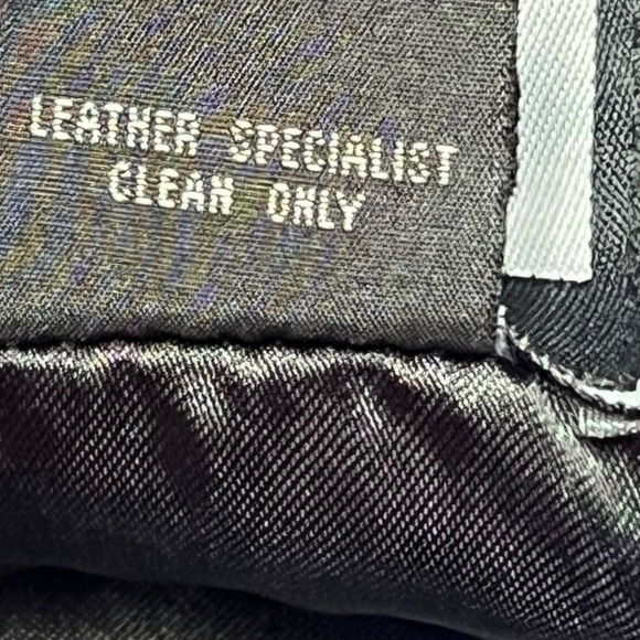 CLIO Leather Skirt Womens Size 8 Black Pencil Edgy Professional Vintage Biker - Picture 6 of 7